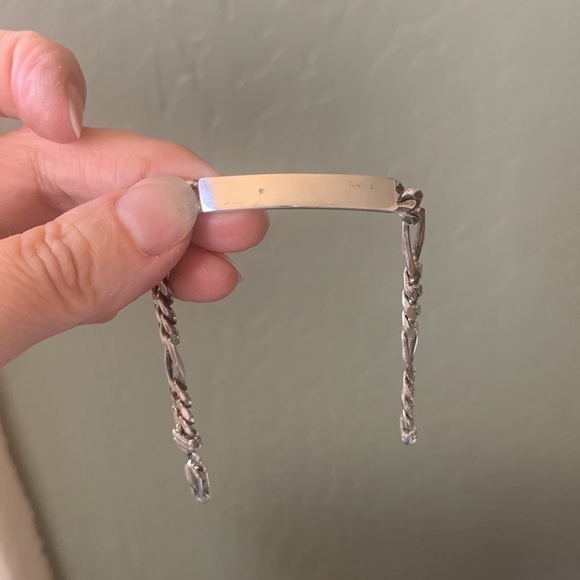 Italian Silver ID Bracelet 7” - Picture 7 of 12